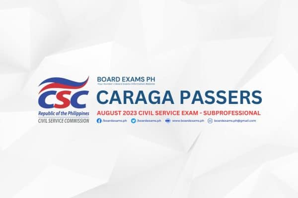 CARAGA PASSERS SUBPROFESSIONAL August Civil Service Exam Results The Filipino Gazette